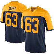 Men Green Bay Packers #63 Josh Avery Blue Nike Limited Player NFL Jersey->women nfl jersey->Women Jersey